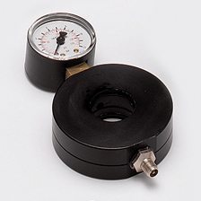 BUSH AND PRESSURE GAUGE FOR GAS, BODY Ø 38 mm