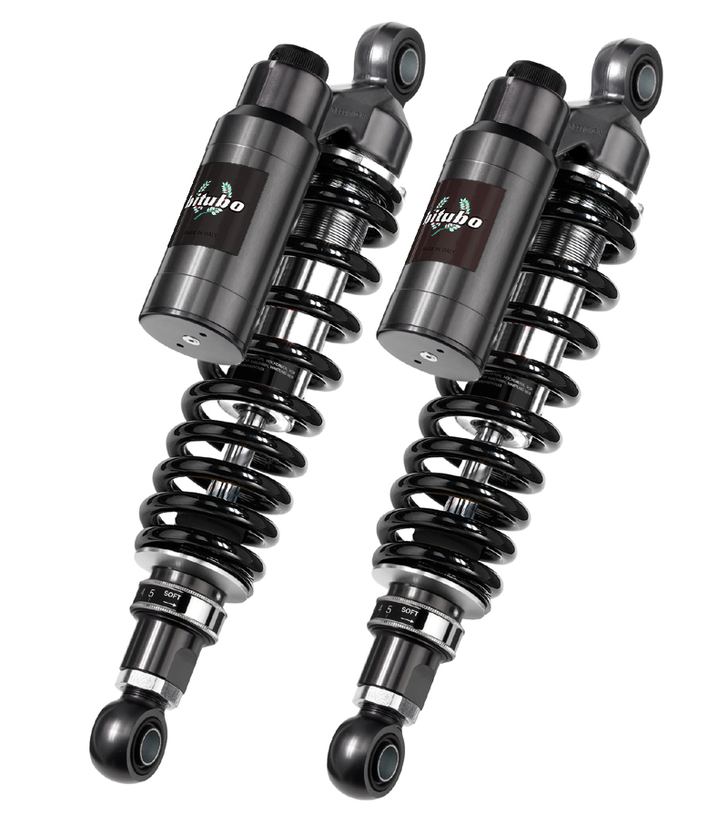 WMT72V2 Rear Twin Shocks Black Spring [Adjustable Preload, Rebound, Compression] Bitubo